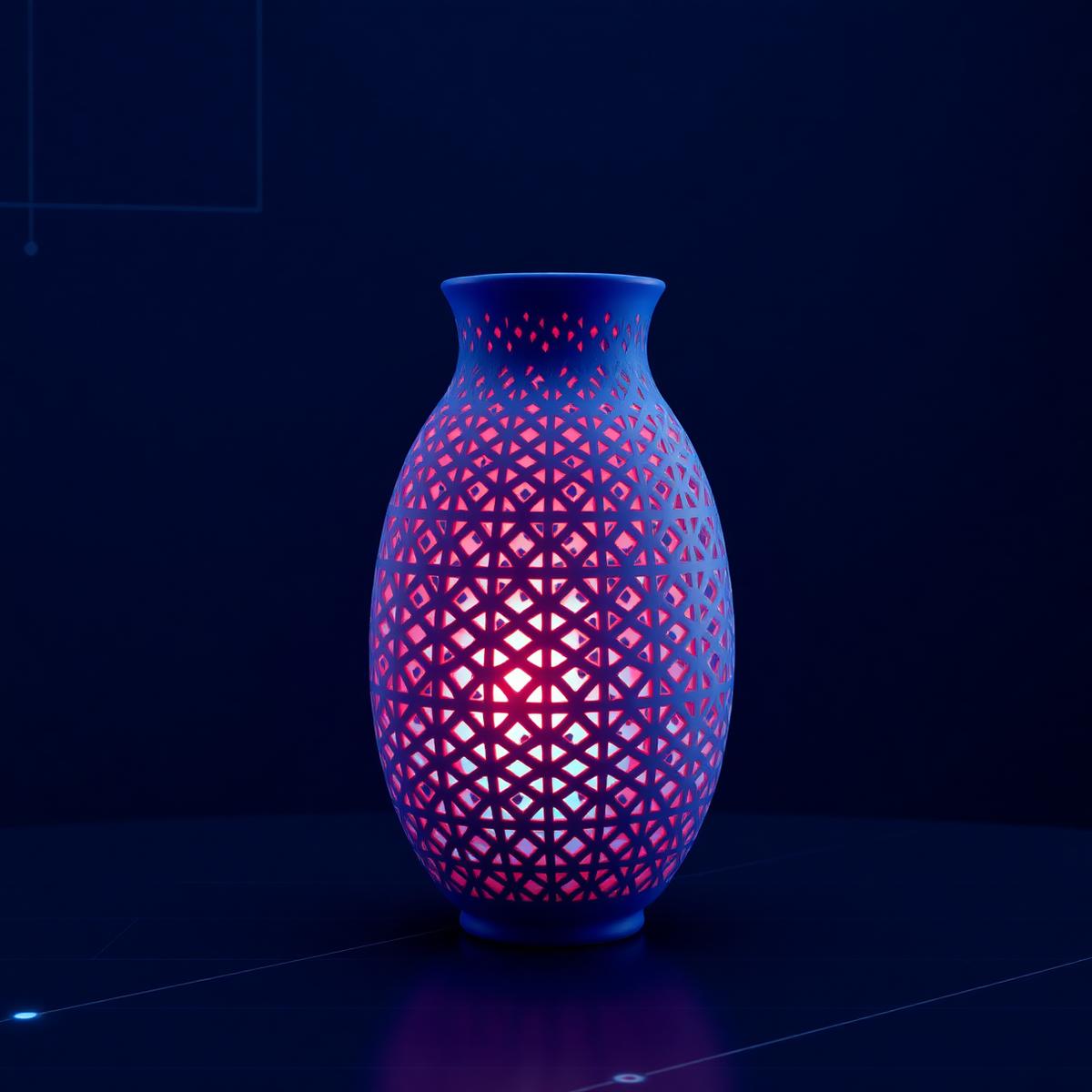 Peça 3D impressa em destaque